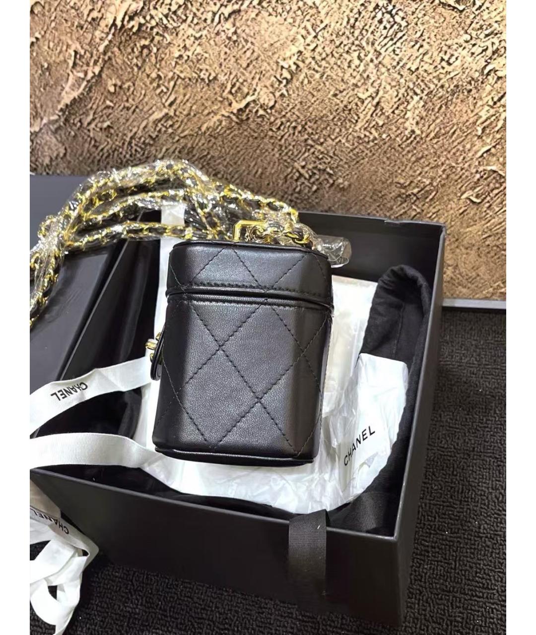 CHANEL Черная кожаная сумка через плечо, фото 4