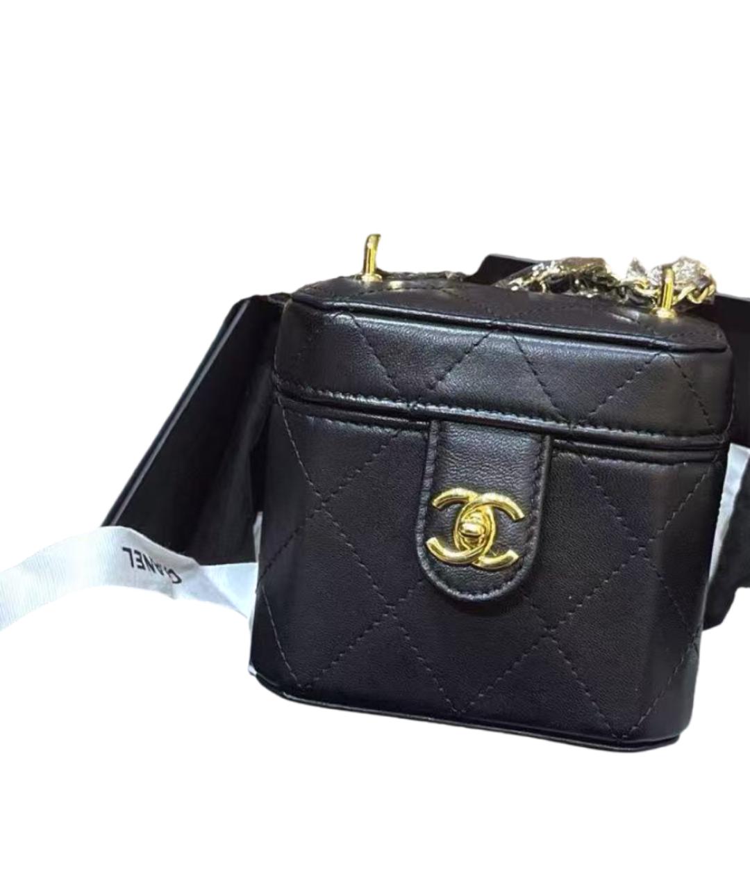 CHANEL Черная кожаная сумка через плечо, фото 2