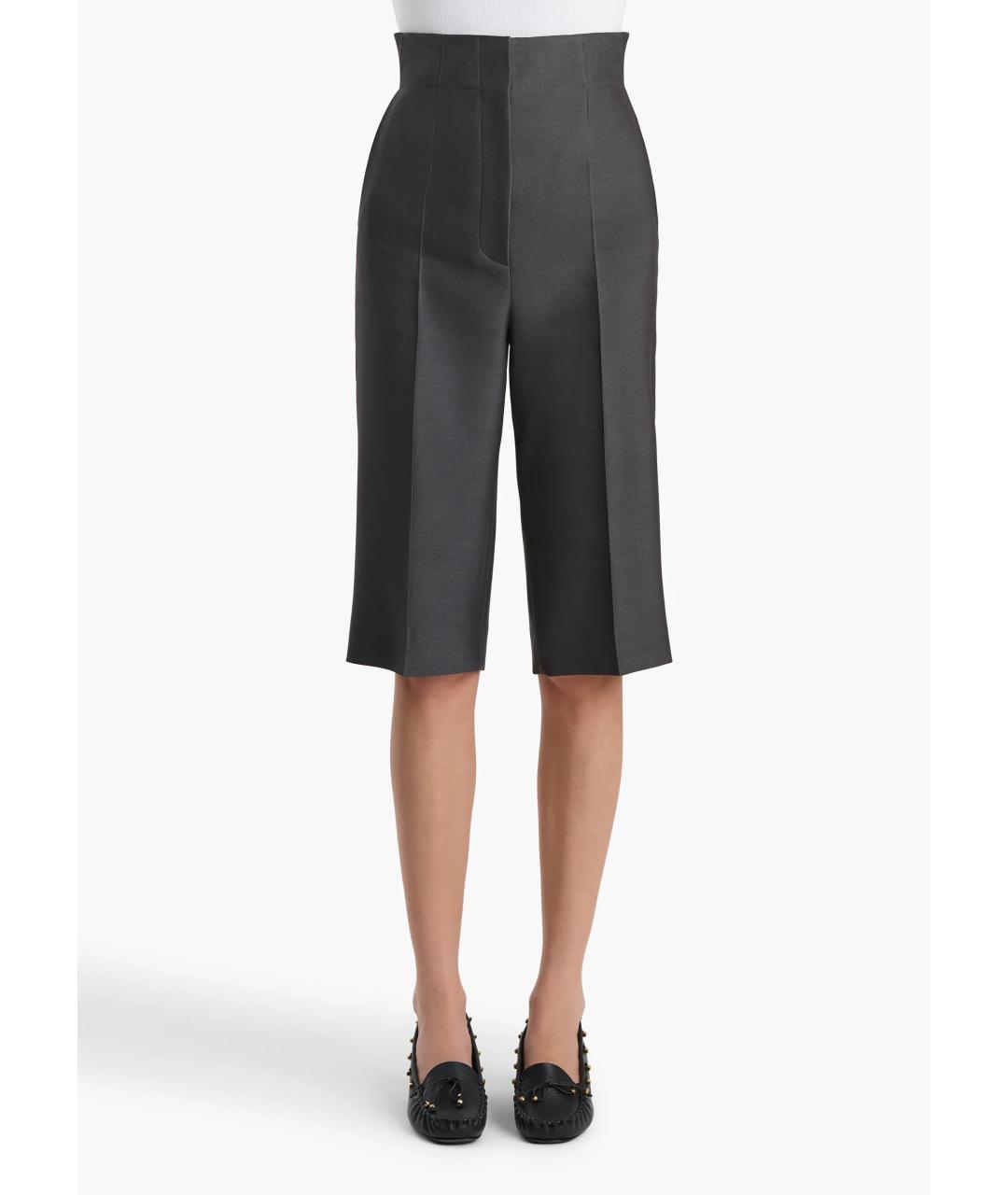 KHAITE Антрацитовые шерстяные шорты, фото 3