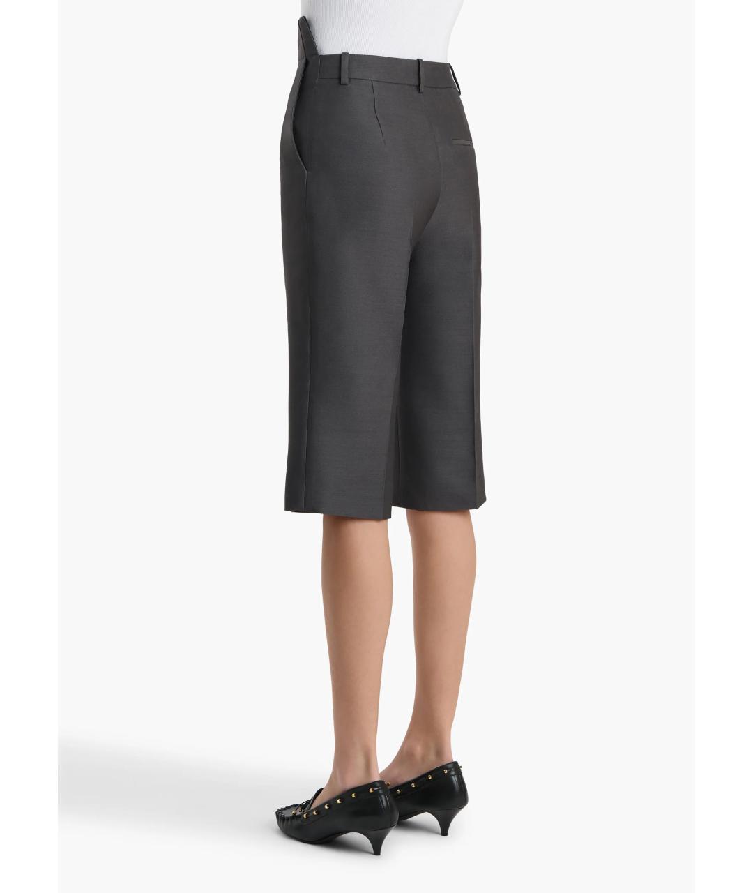 KHAITE Антрацитовые шерстяные шорты, фото 4