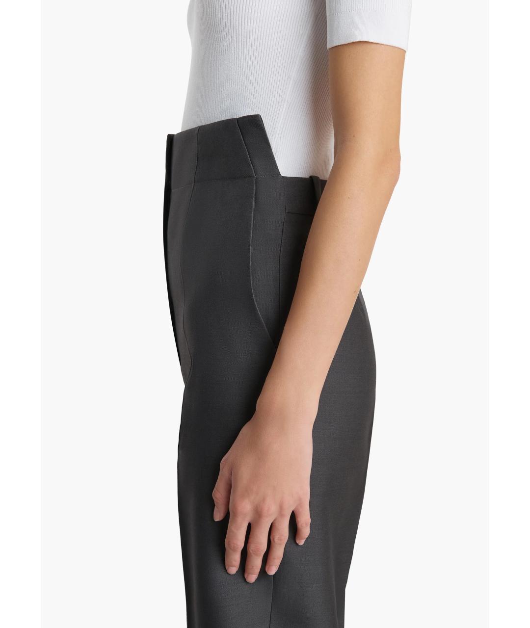 KHAITE Антрацитовые шерстяные шорты, фото 5