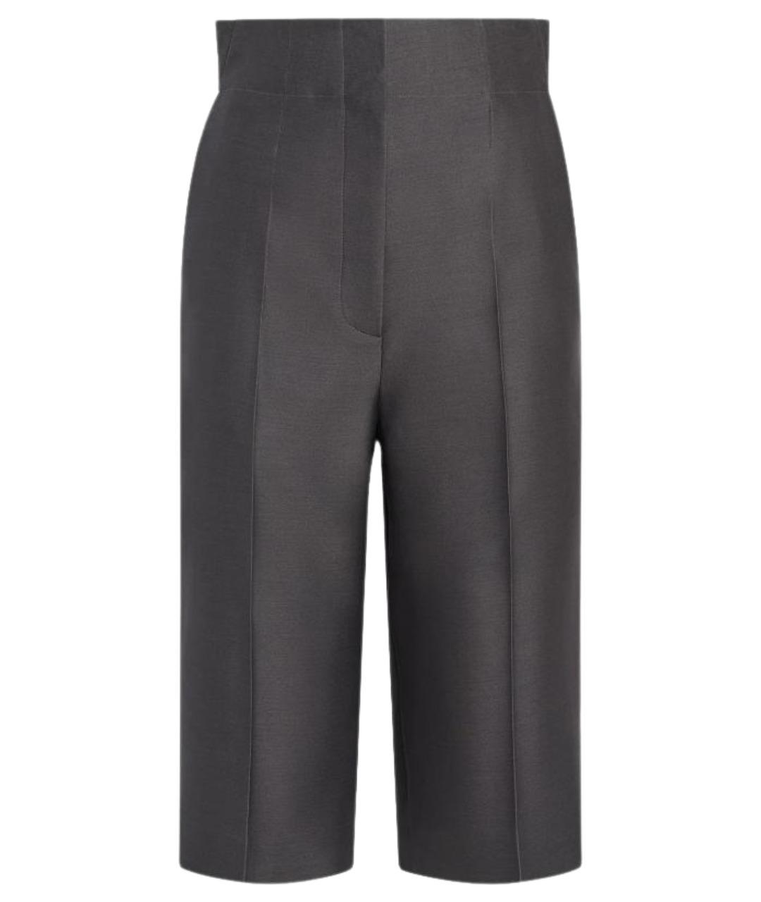 KHAITE Антрацитовые шерстяные шорты, фото 1