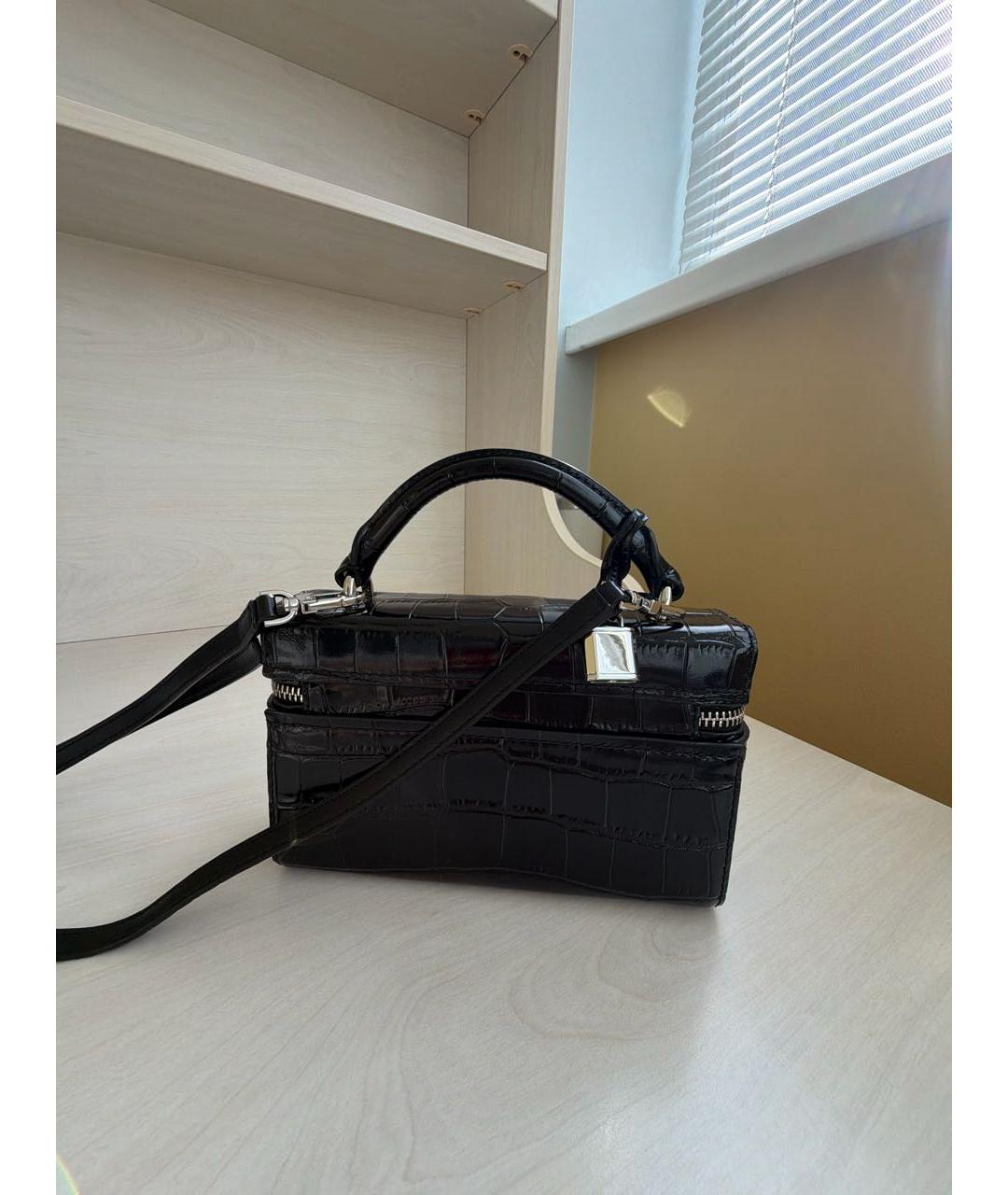 MICHAEL KORS Черная кожаная сумка через плечо, фото 3