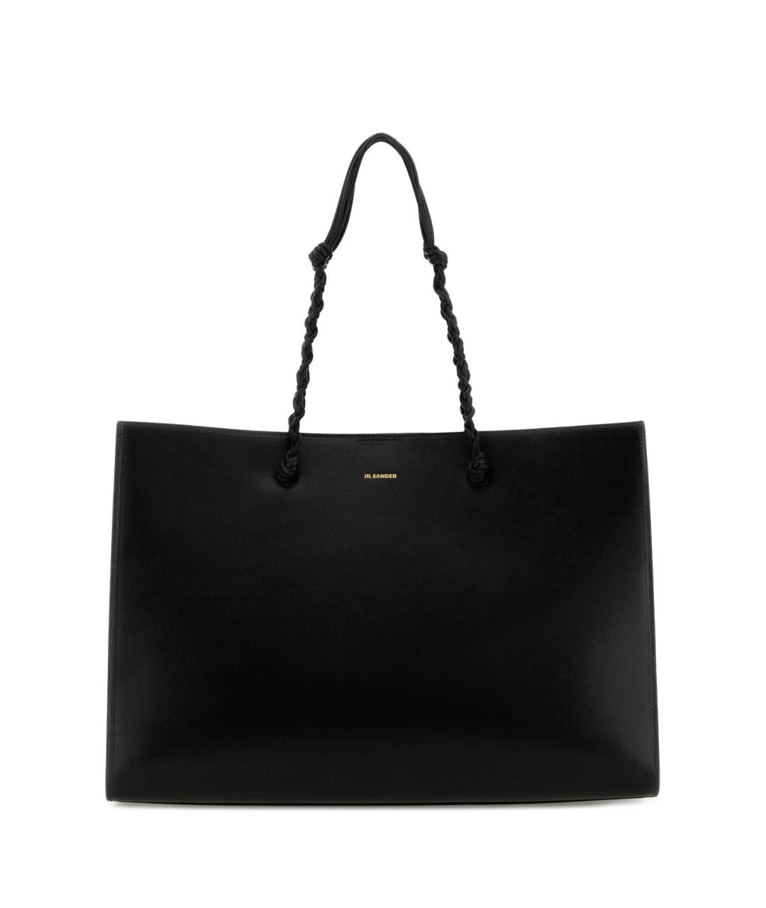 JIL SANDER Черная кожаная сумка с короткими ручками, фото 1