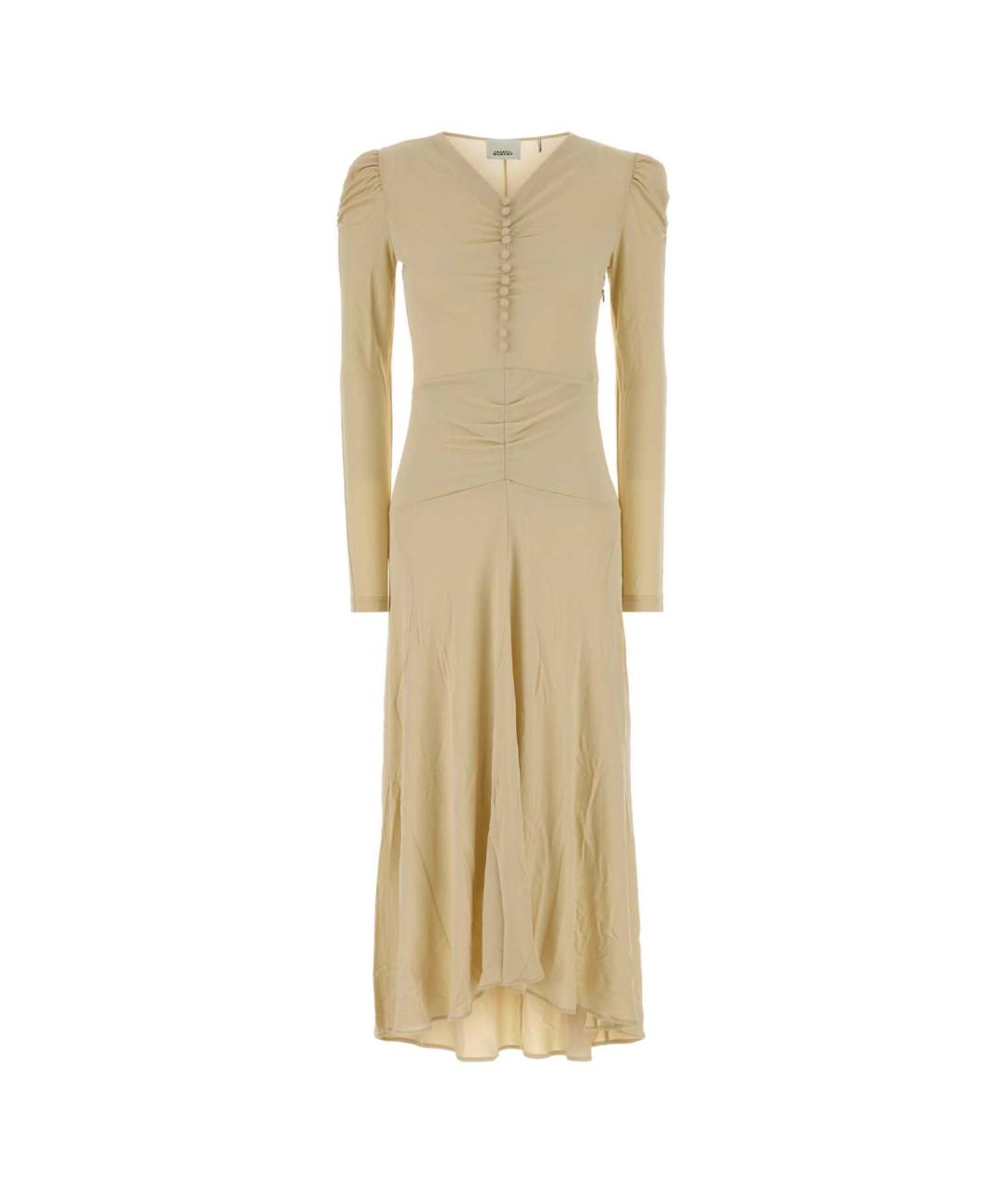 ISABEL MARANT Бежевое вискозное вечернее платье, фото 1