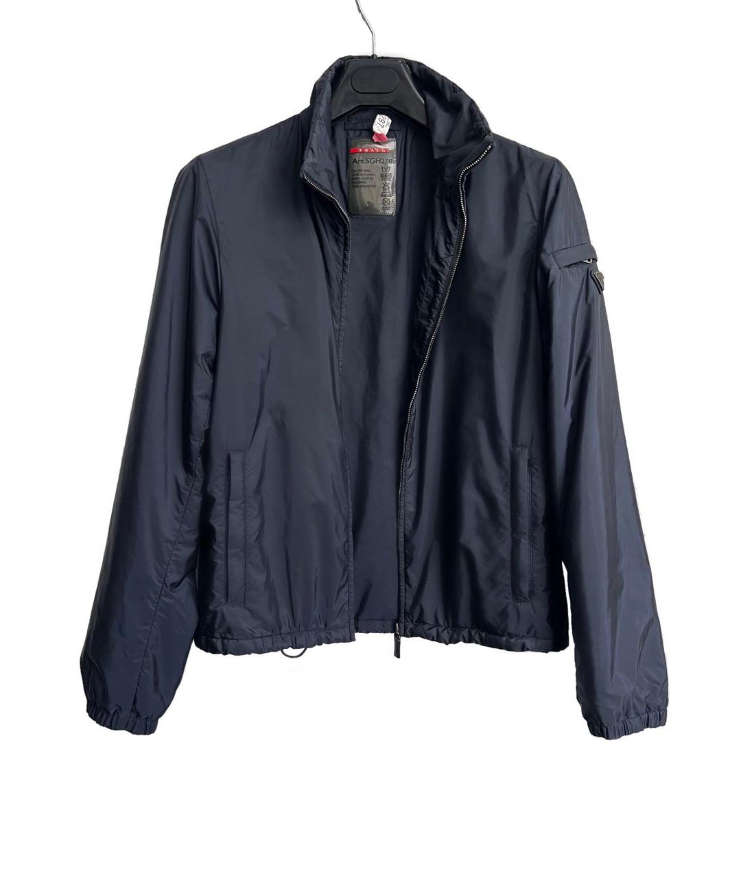 PRADA Синяя полиэстеровая куртка, фото 2