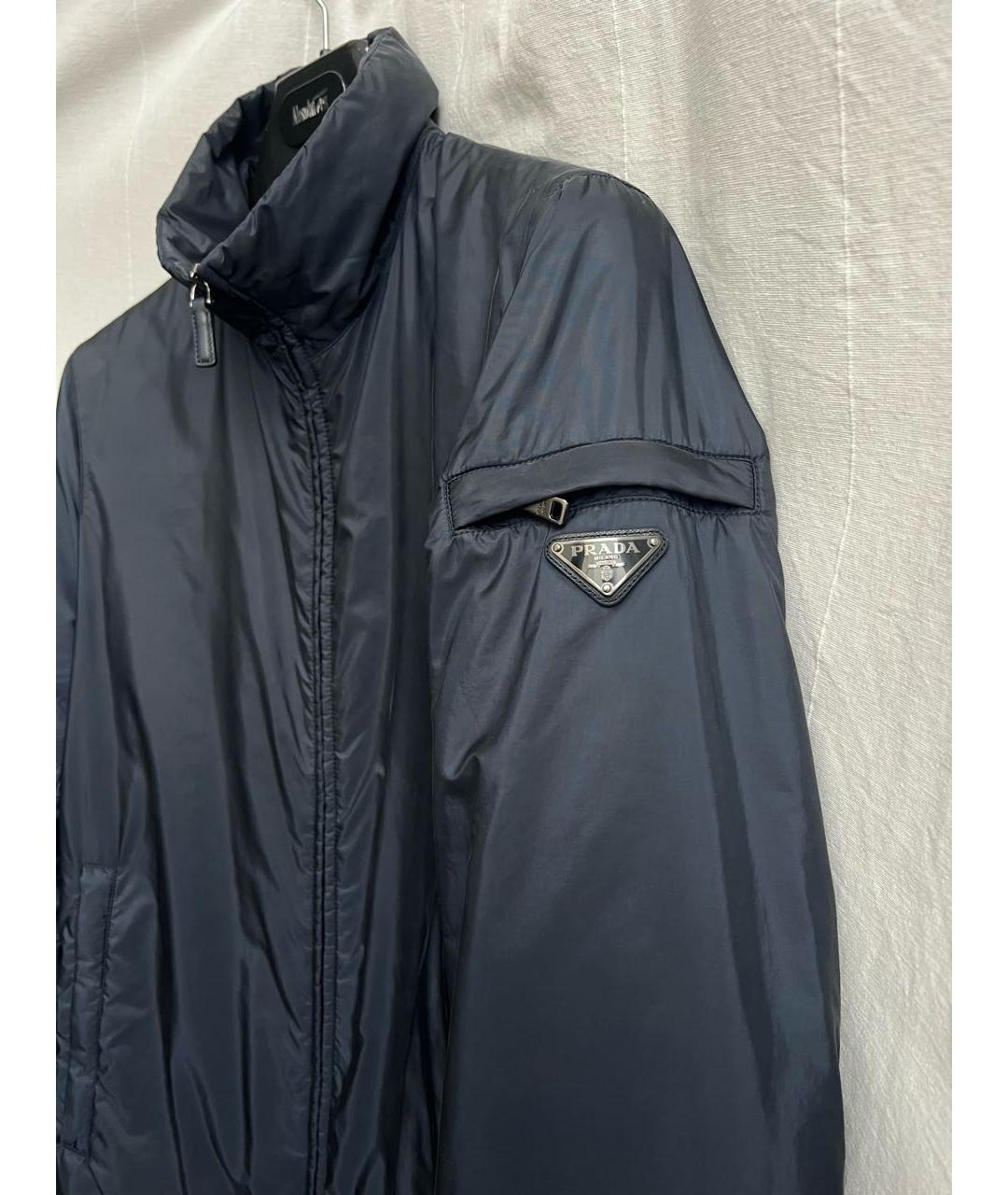 PRADA Синяя полиэстеровая куртка, фото 3
