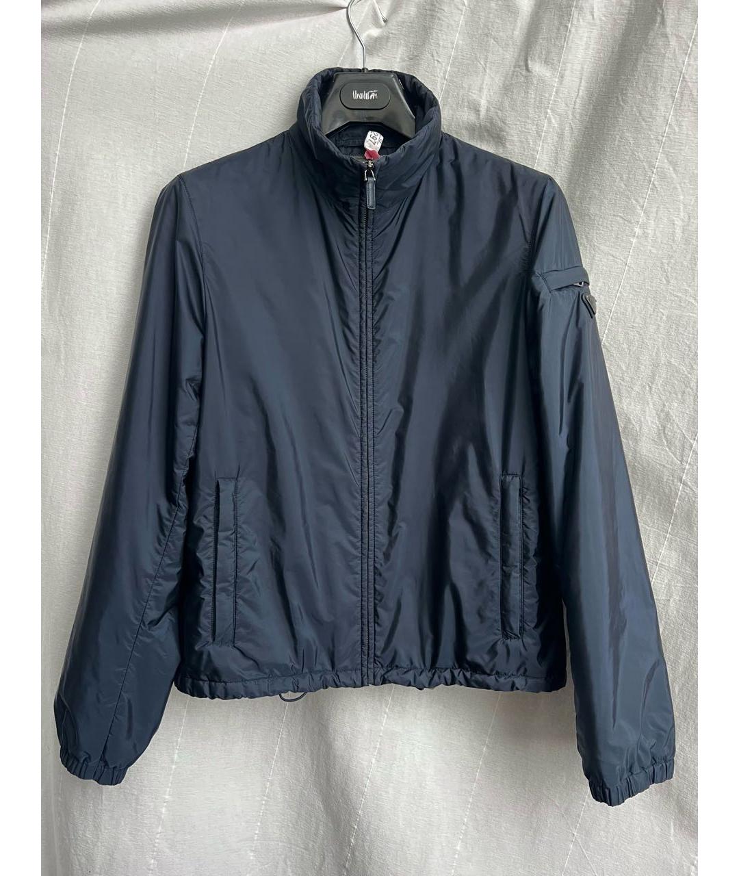 PRADA Синяя полиэстеровая куртка, фото 8