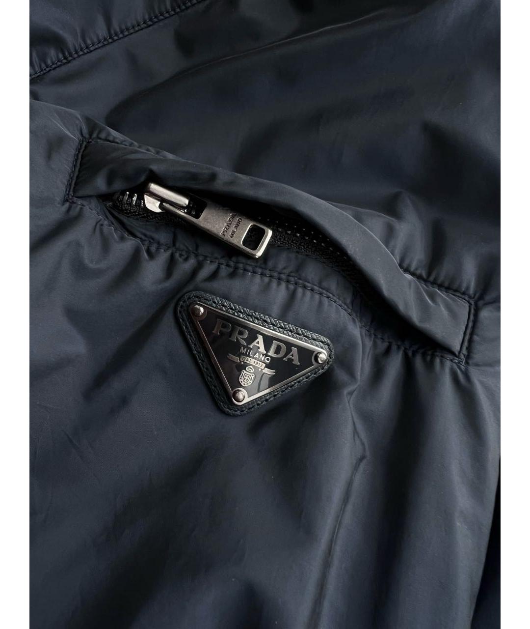PRADA Синяя полиэстеровая куртка, фото 6