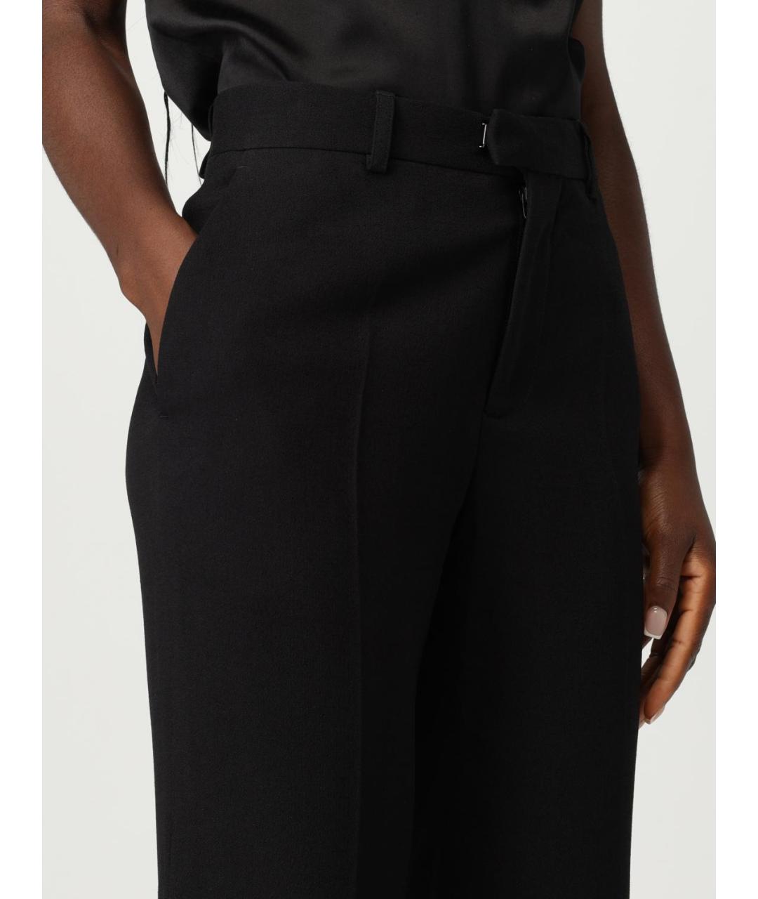 BALENCIAGA Черные вискозные брюки широкие, фото 5