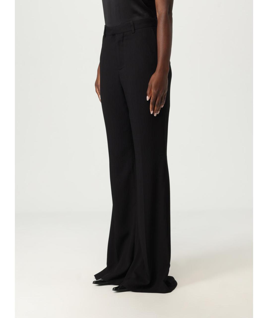 BALENCIAGA Черные вискозные брюки широкие, фото 4