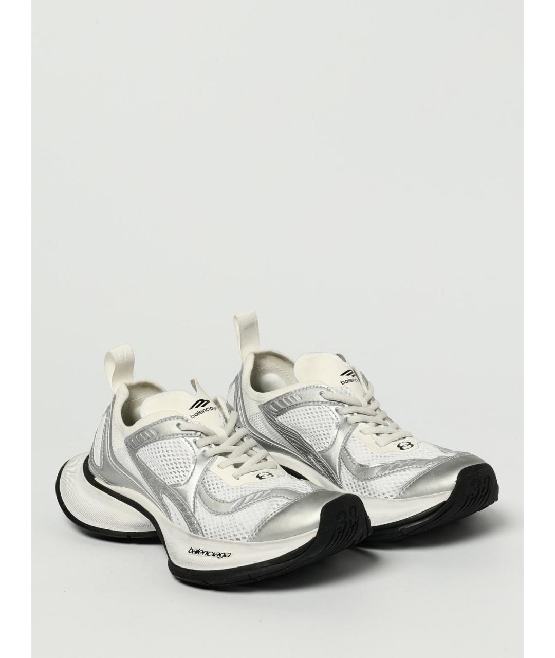 BALENCIAGA Серебряные синтетические кроссовки, фото 2