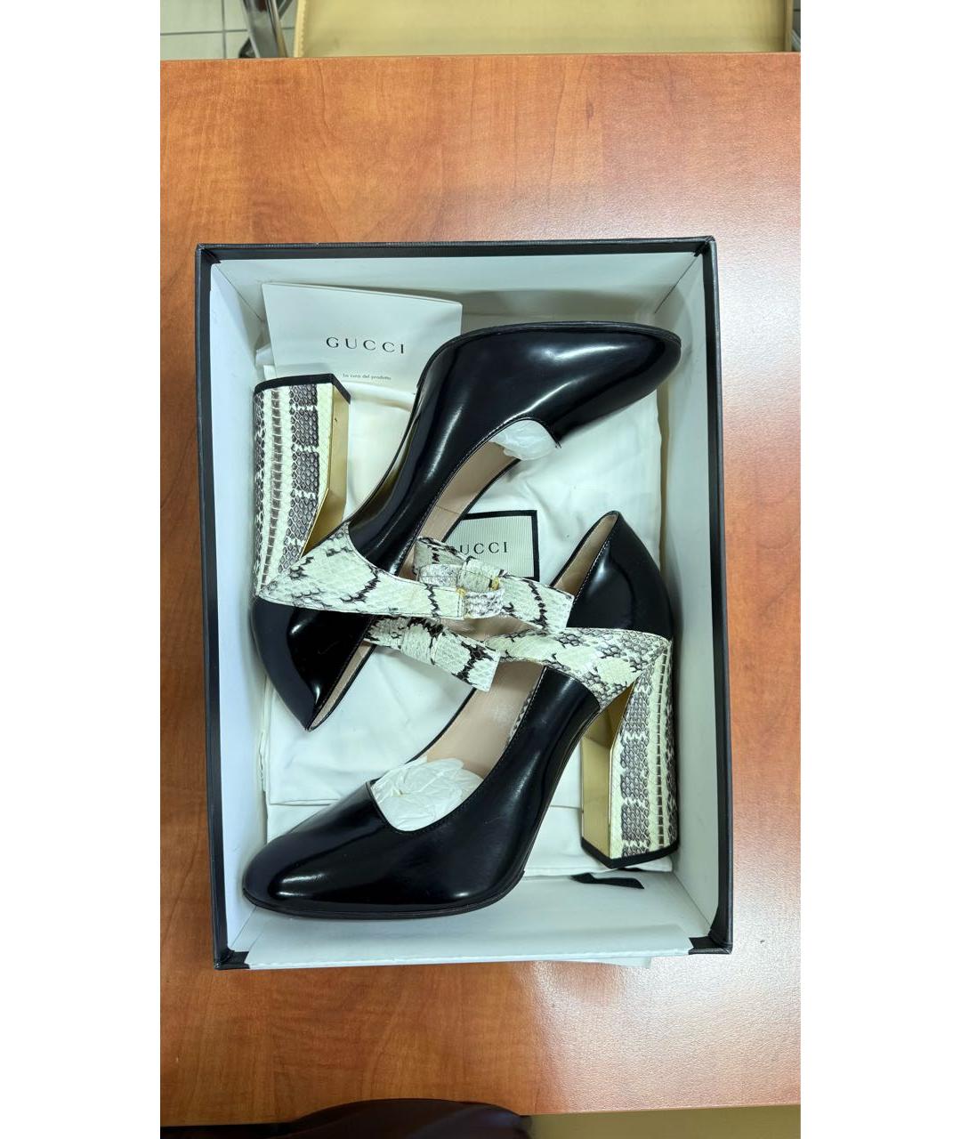 GUCCI Черные туфли из лакированной кожи, фото 3