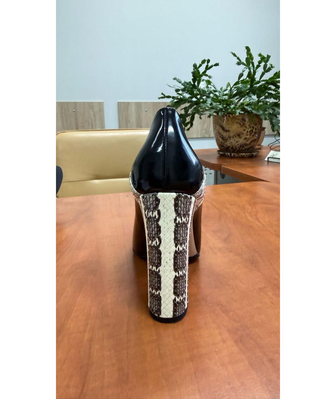 GUCCI Черные туфли из лакированной кожи, фото 4