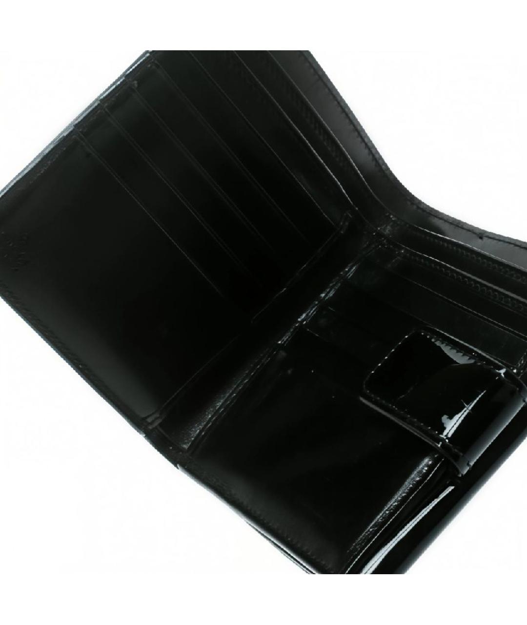 GUCCI Черный кошелек из лакированной кожи, фото 5