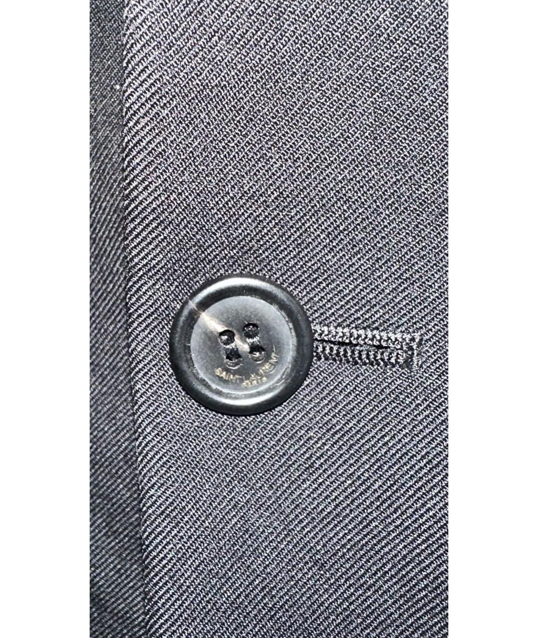 SAINT LAURENT Черный шерстяной жакет/пиджак, фото 4