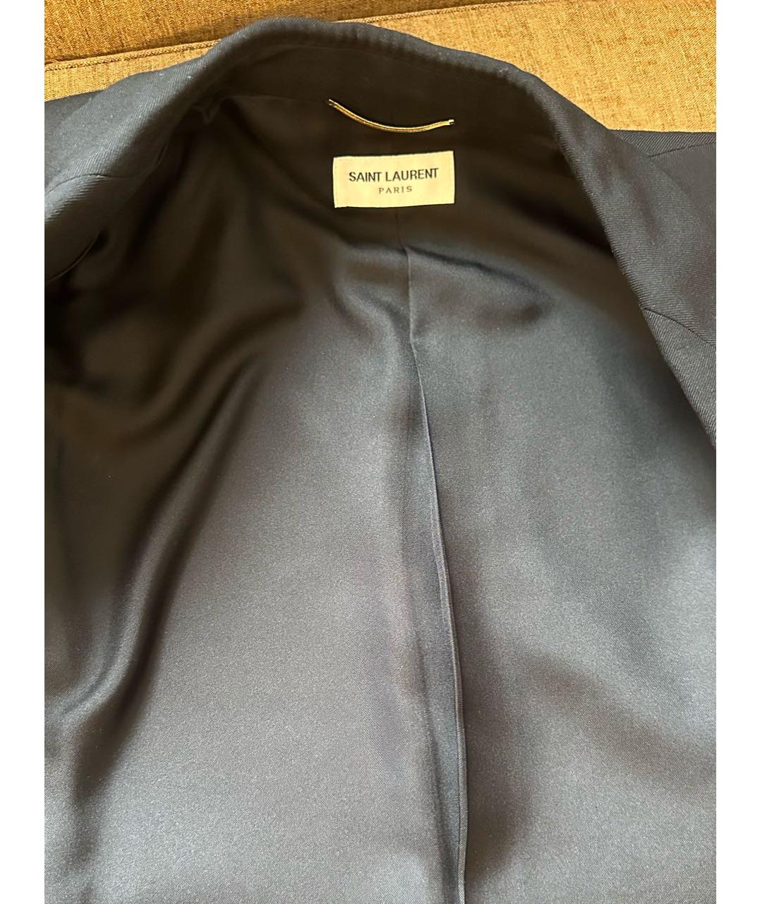 SAINT LAURENT Черный шерстяной жакет/пиджак, фото 3