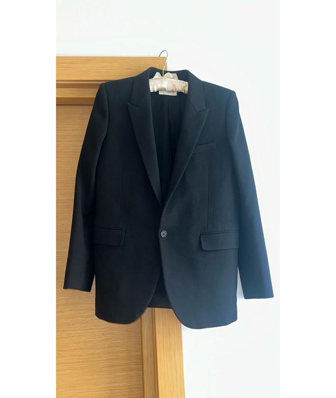 SAINT LAURENT Черный шерстяной жакет/пиджак, фото 9