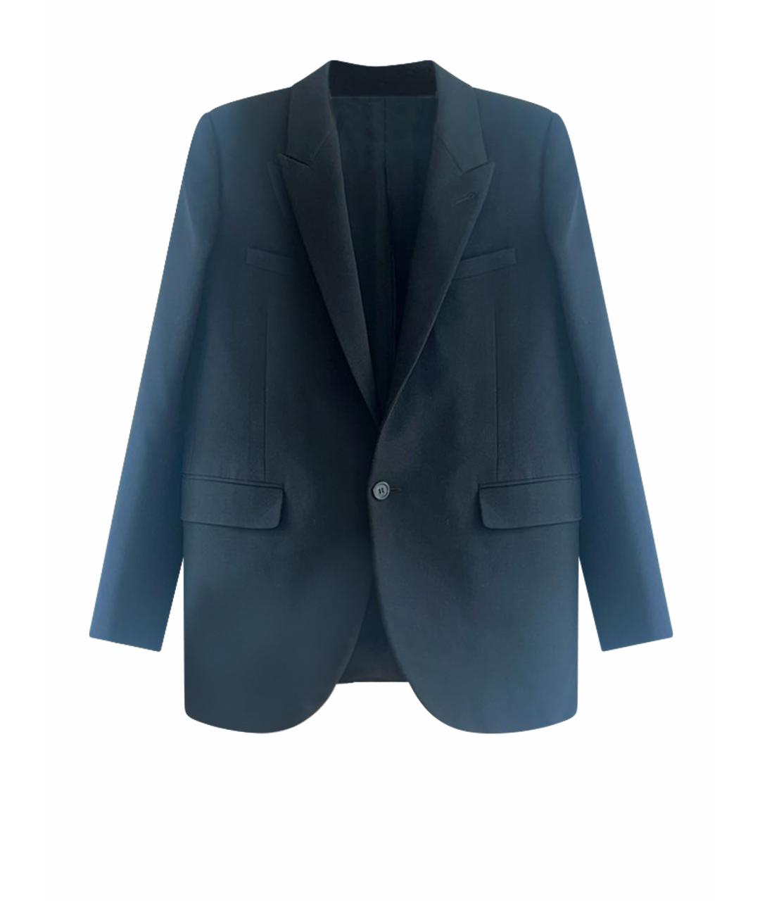 SAINT LAURENT Черный шерстяной жакет/пиджак, фото 1