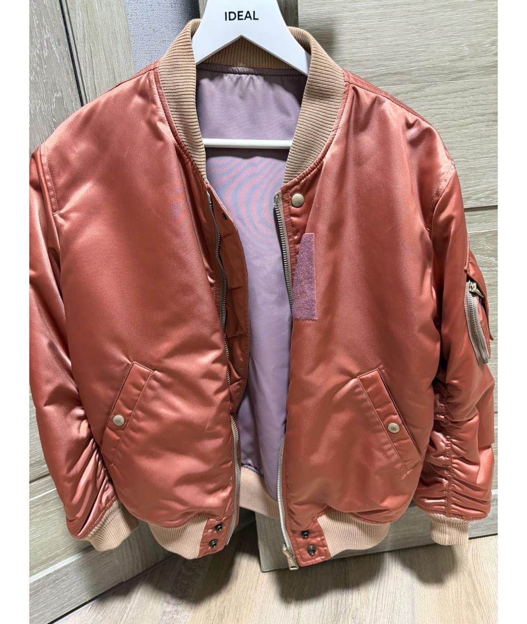 DIESEL Коралловая атласная куртка, фото 7