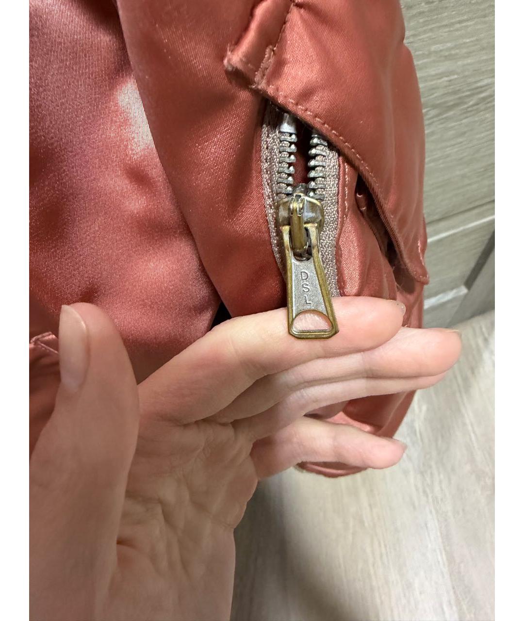 DIESEL Коралловая атласная куртка, фото 4