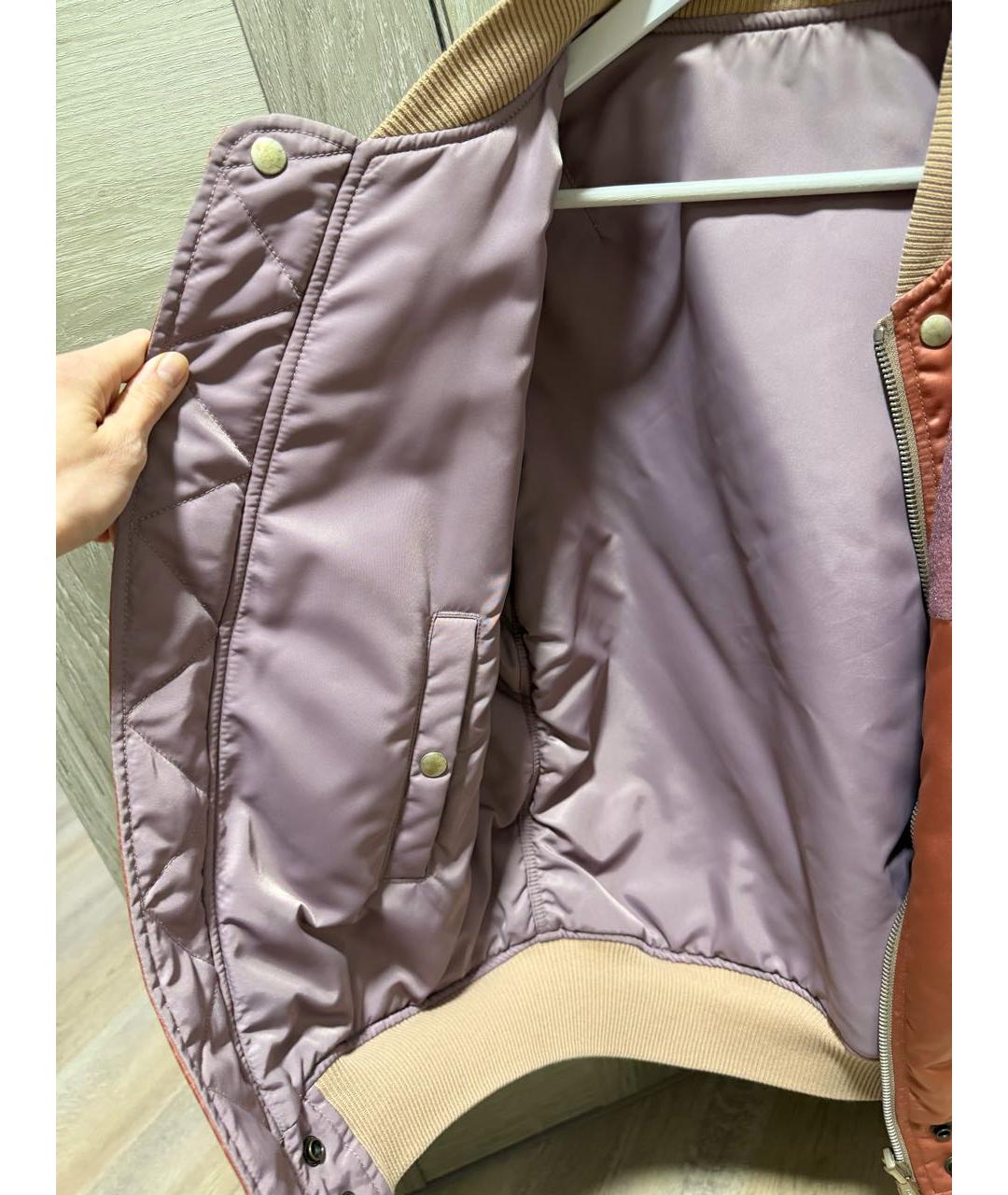 DIESEL Коралловая атласная куртка, фото 3