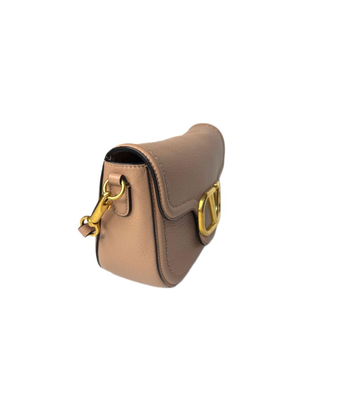 VALENTINO Розовая кожаная сумка через плечо, фото 2