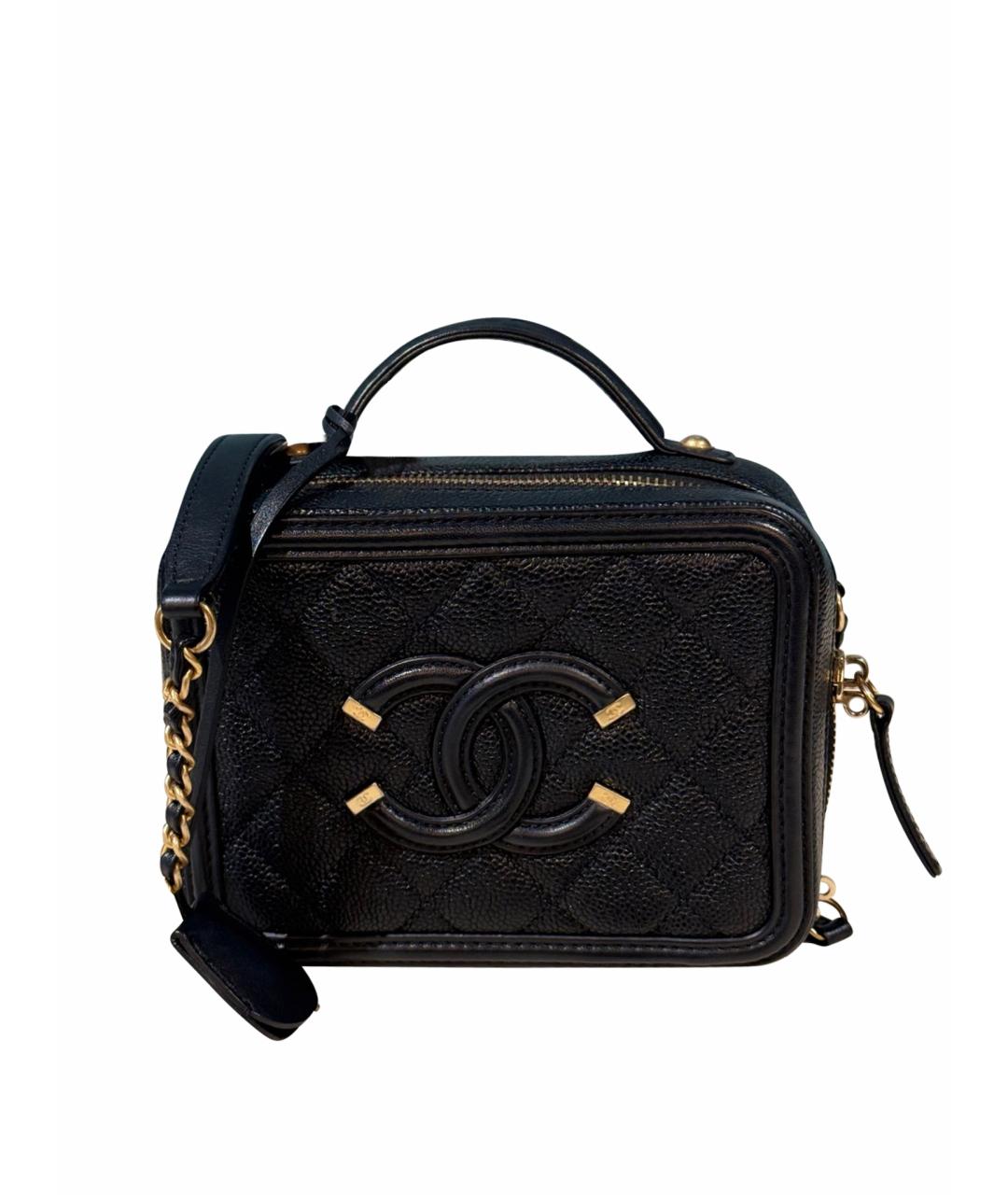CHANEL Черная кожаная сумка через плечо, фото 1