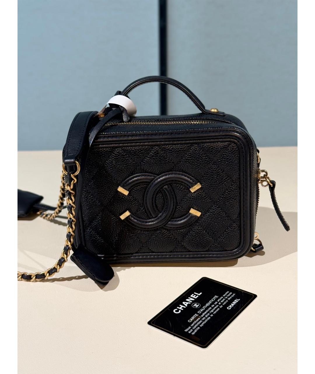 CHANEL Черная кожаная сумка через плечо, фото 9