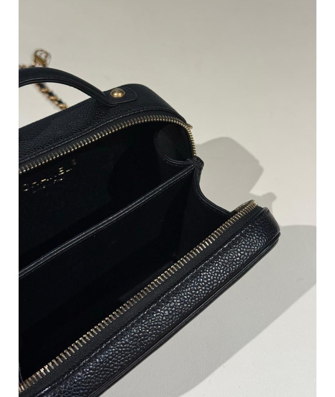 CHANEL Черная кожаная сумка через плечо, фото 8