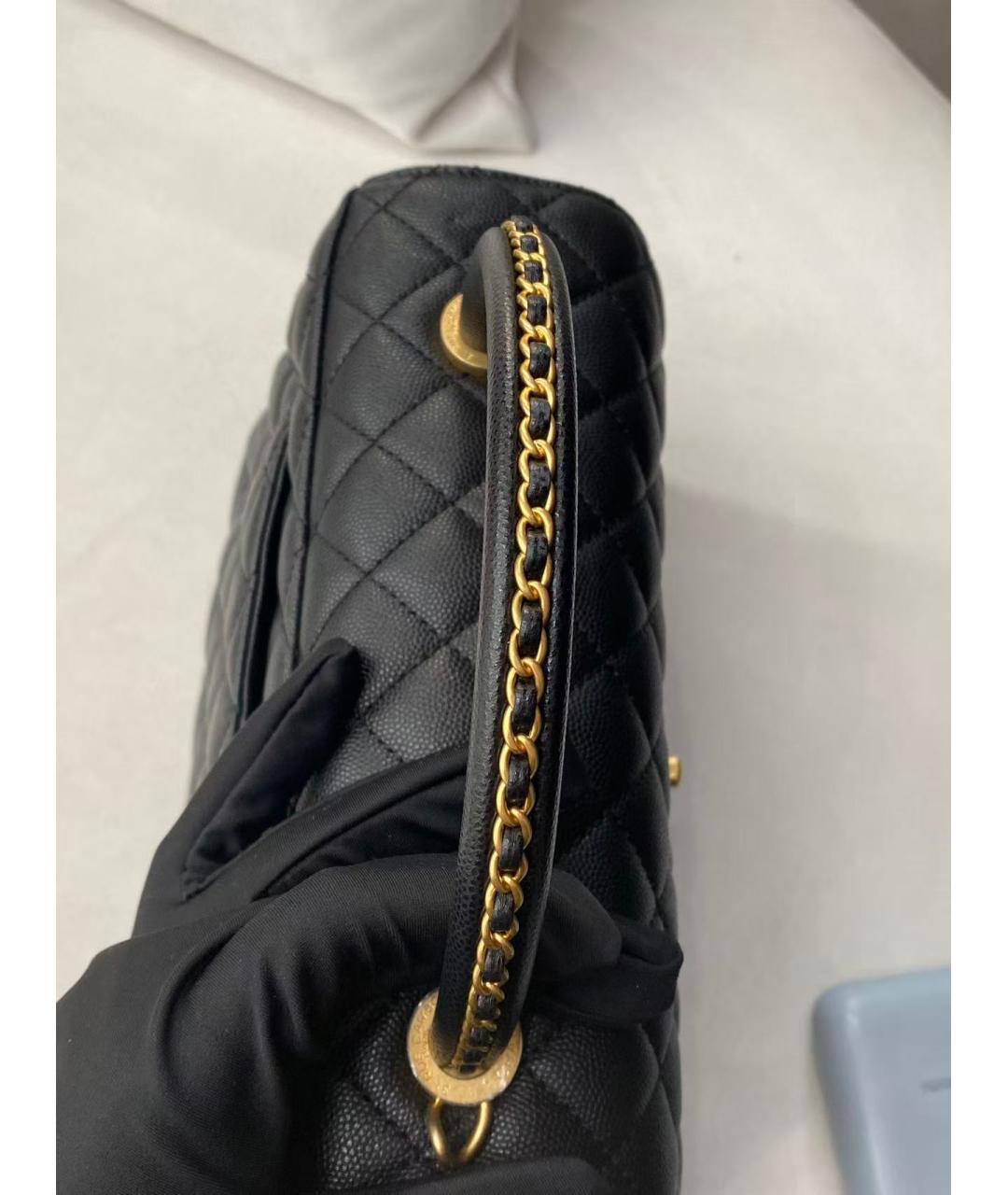 CHANEL Черная кожаная сумка через плечо, фото 5