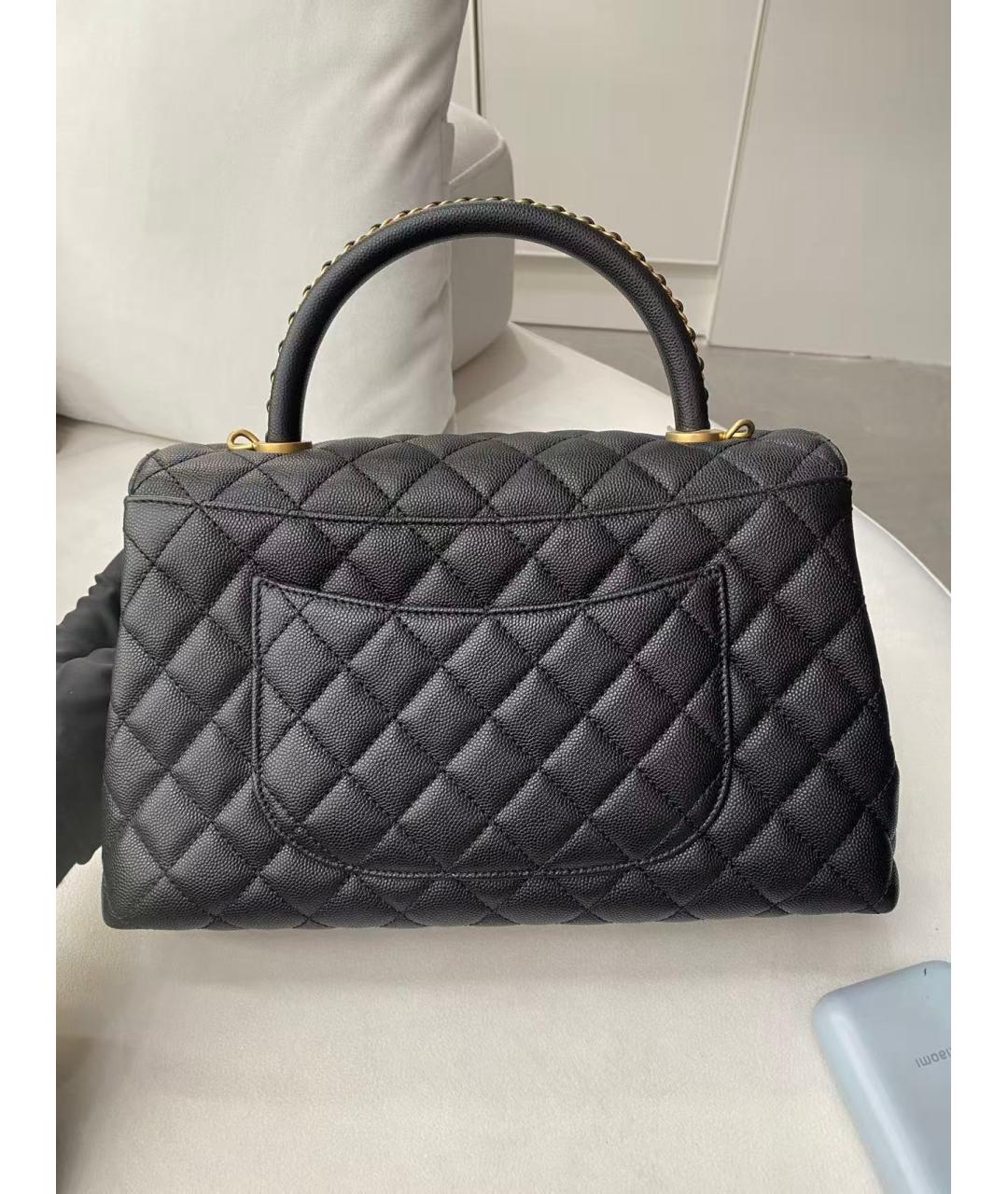 CHANEL Черная кожаная сумка через плечо, фото 3