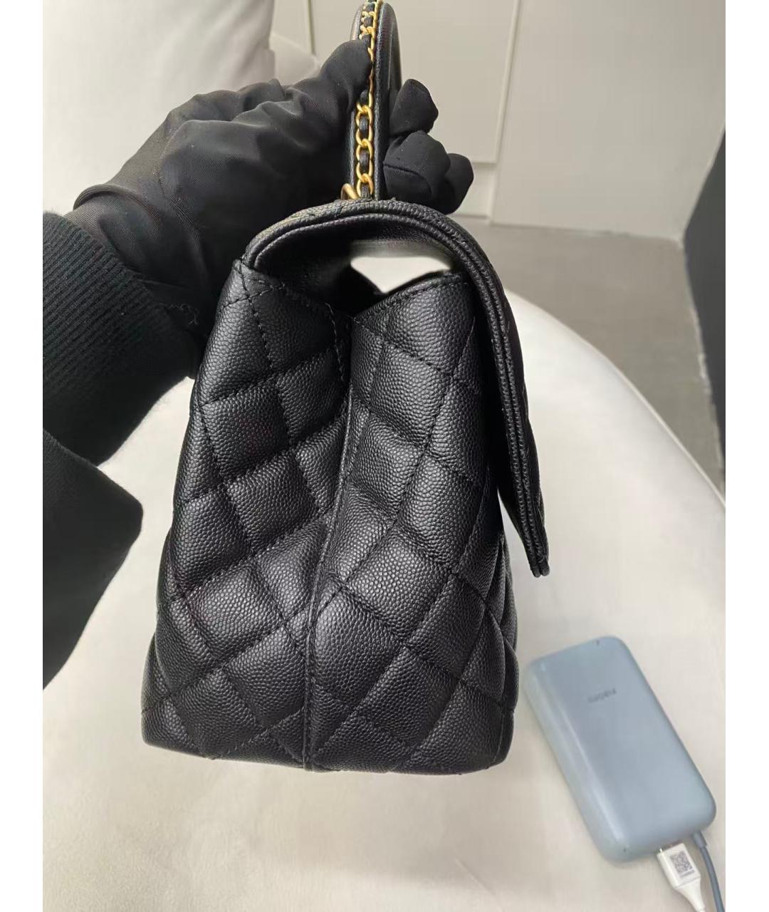 CHANEL Черная кожаная сумка через плечо, фото 4