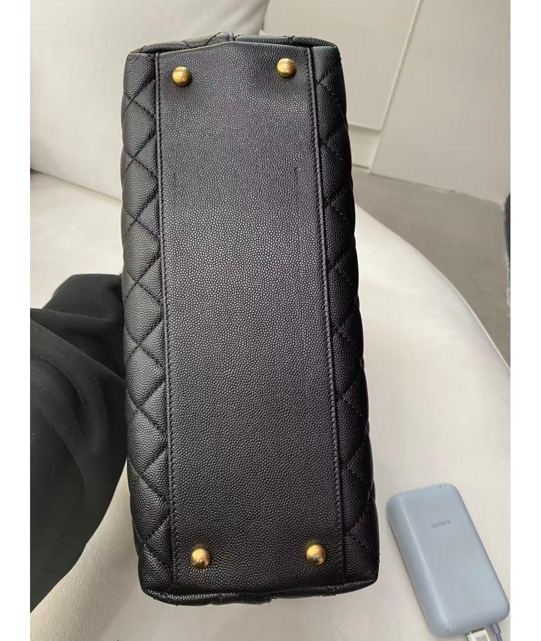 CHANEL Черная кожаная сумка через плечо, фото 6