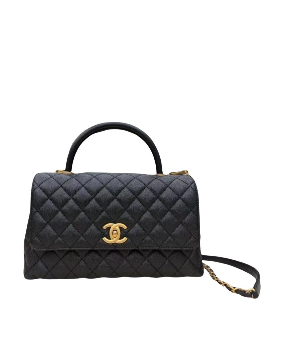 CHANEL Черная кожаная сумка через плечо, фото 1