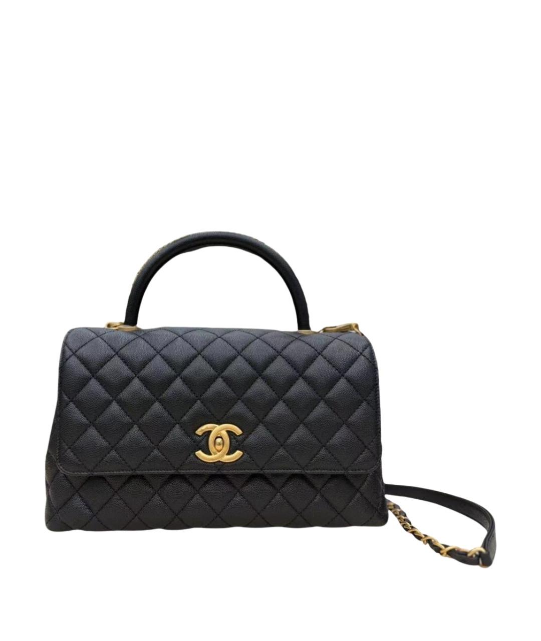 CHANEL Черная кожаная сумка через плечо, фото 8