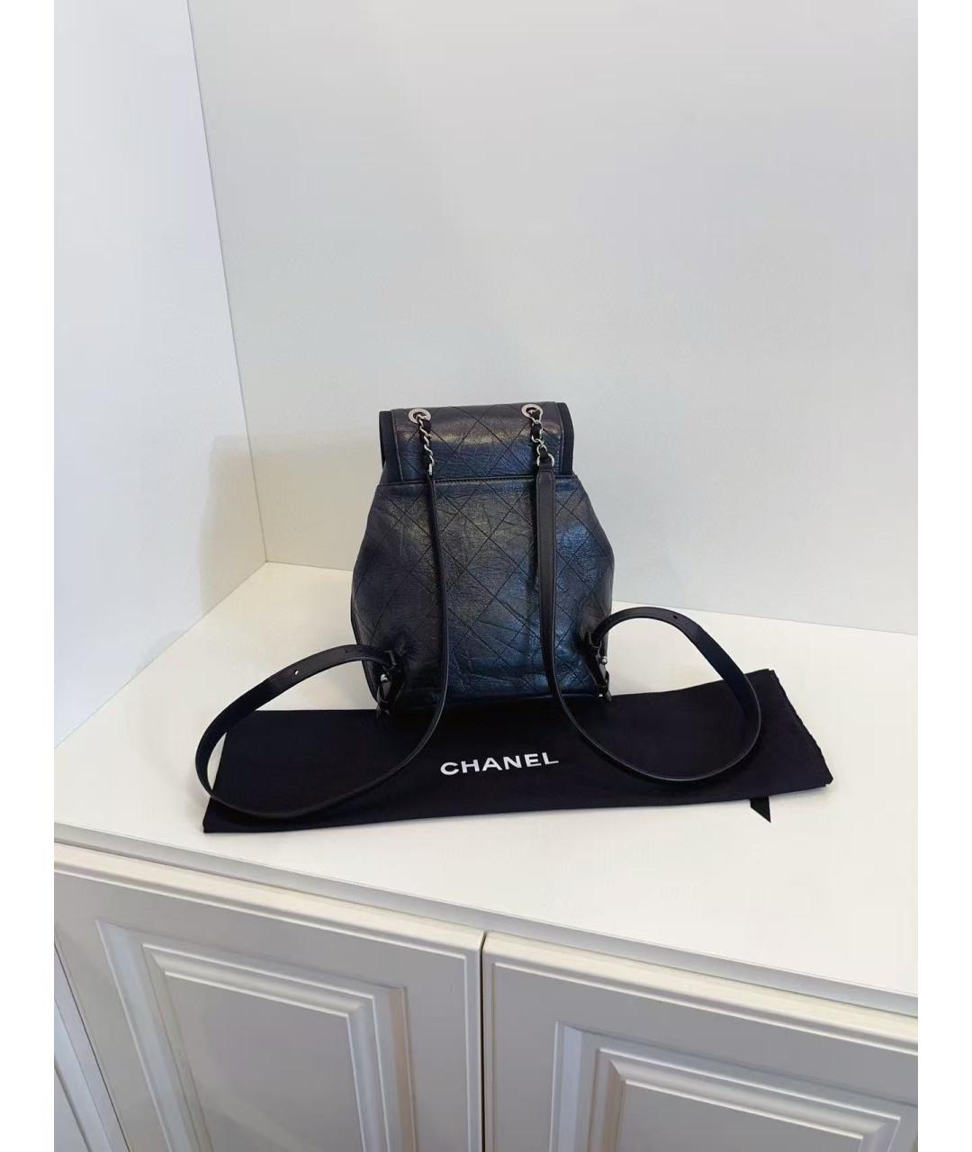 CHANEL Черный кожаный рюкзак, фото 2