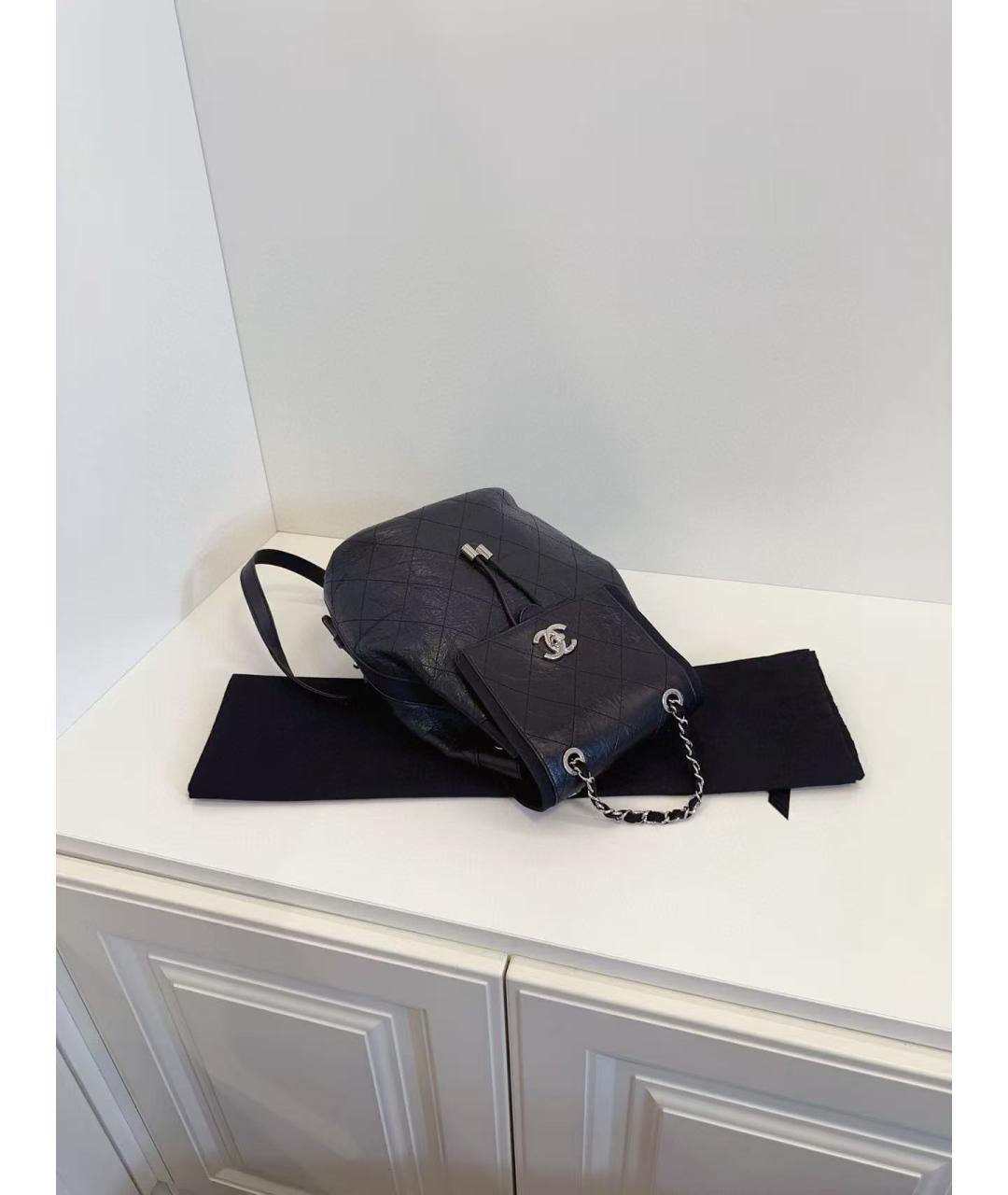 CHANEL Черный кожаный рюкзак, фото 3