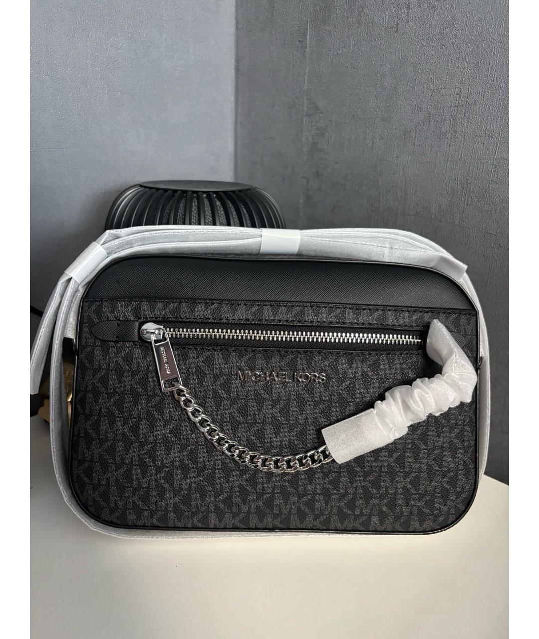 MICHAEL KORS Черная сумка через плечо из искусственной кожи, фото 2