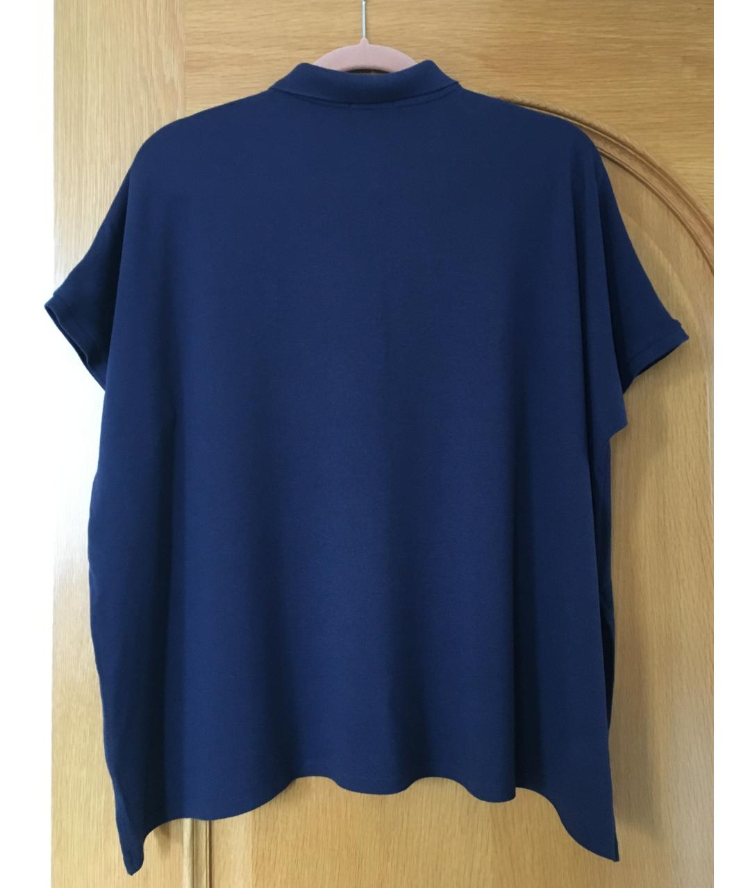 POLO RALPH LAUREN Темно-синяя хлопковая футболка, фото 2
