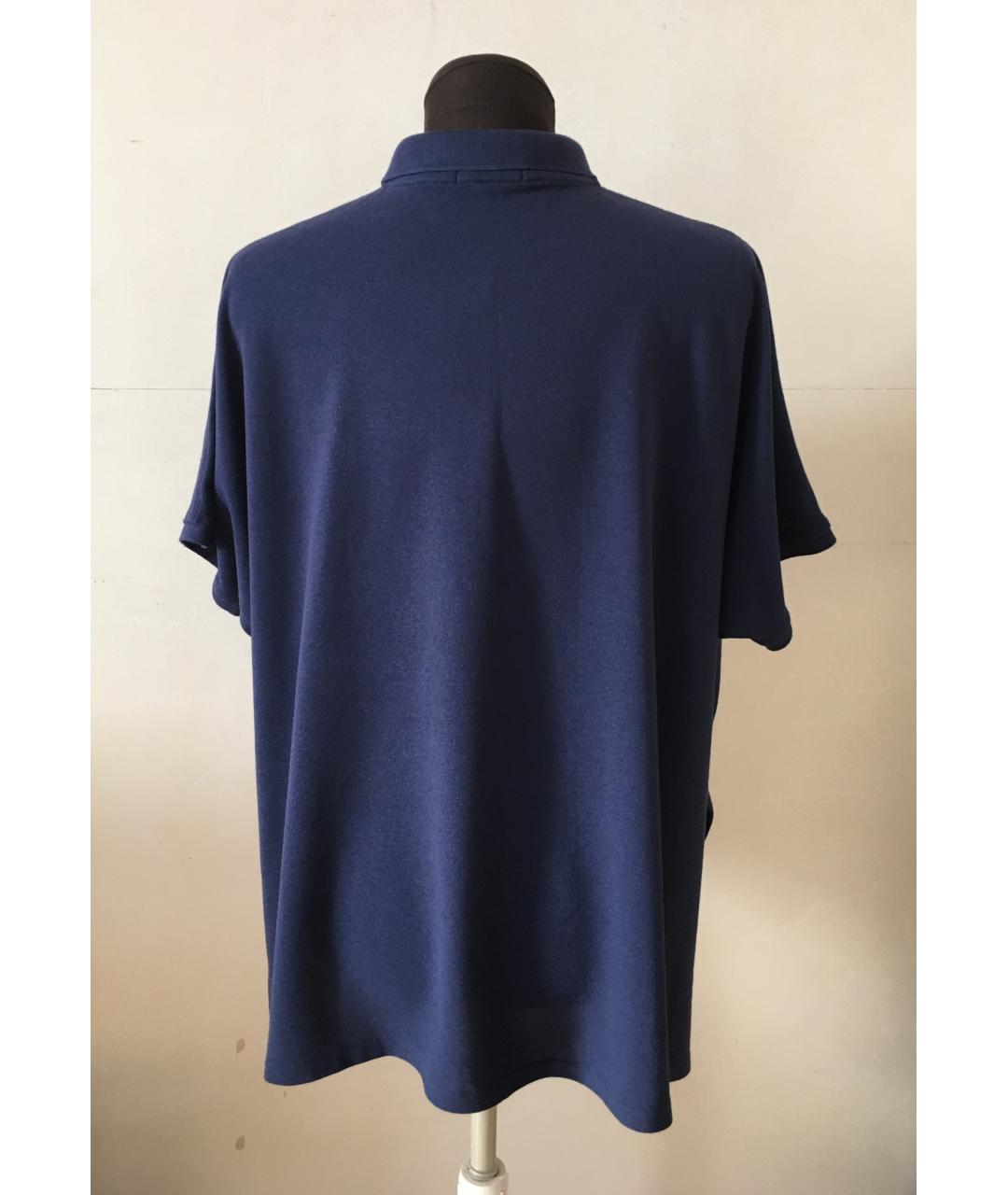 POLO RALPH LAUREN Темно-синяя хлопковая футболка, фото 9