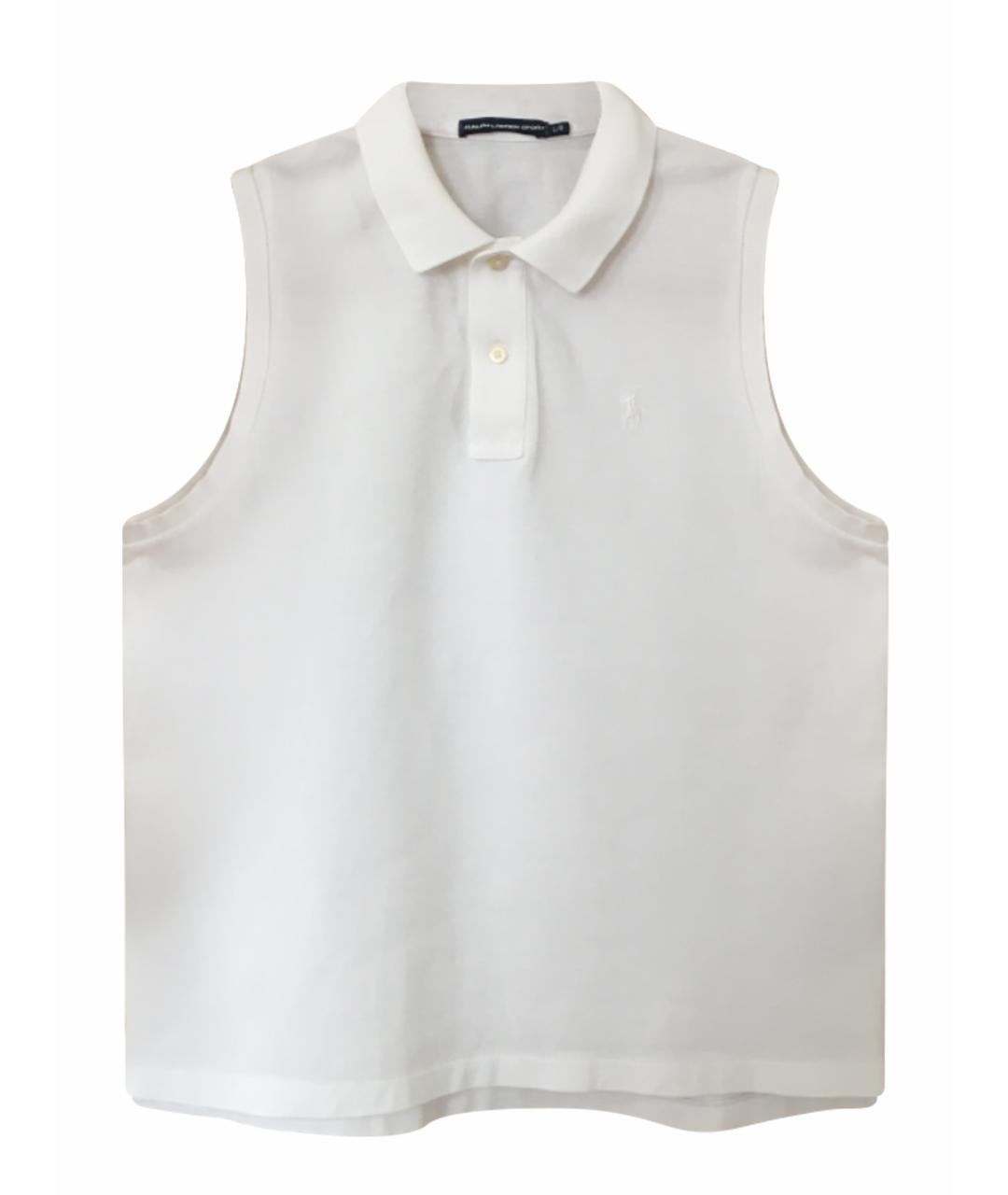 RALPH LAUREN Белая хлопковая майка, фото 1