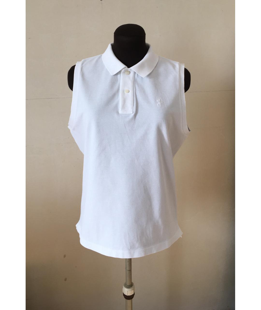 RALPH LAUREN Белая хлопковая майка, фото 7