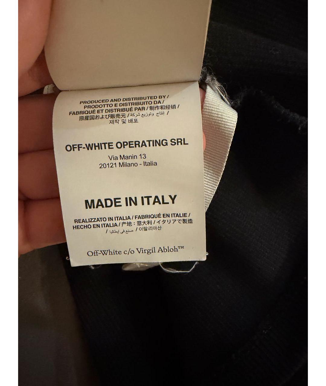 OFF-WHITE Черная хлопковая футболка, фото 5