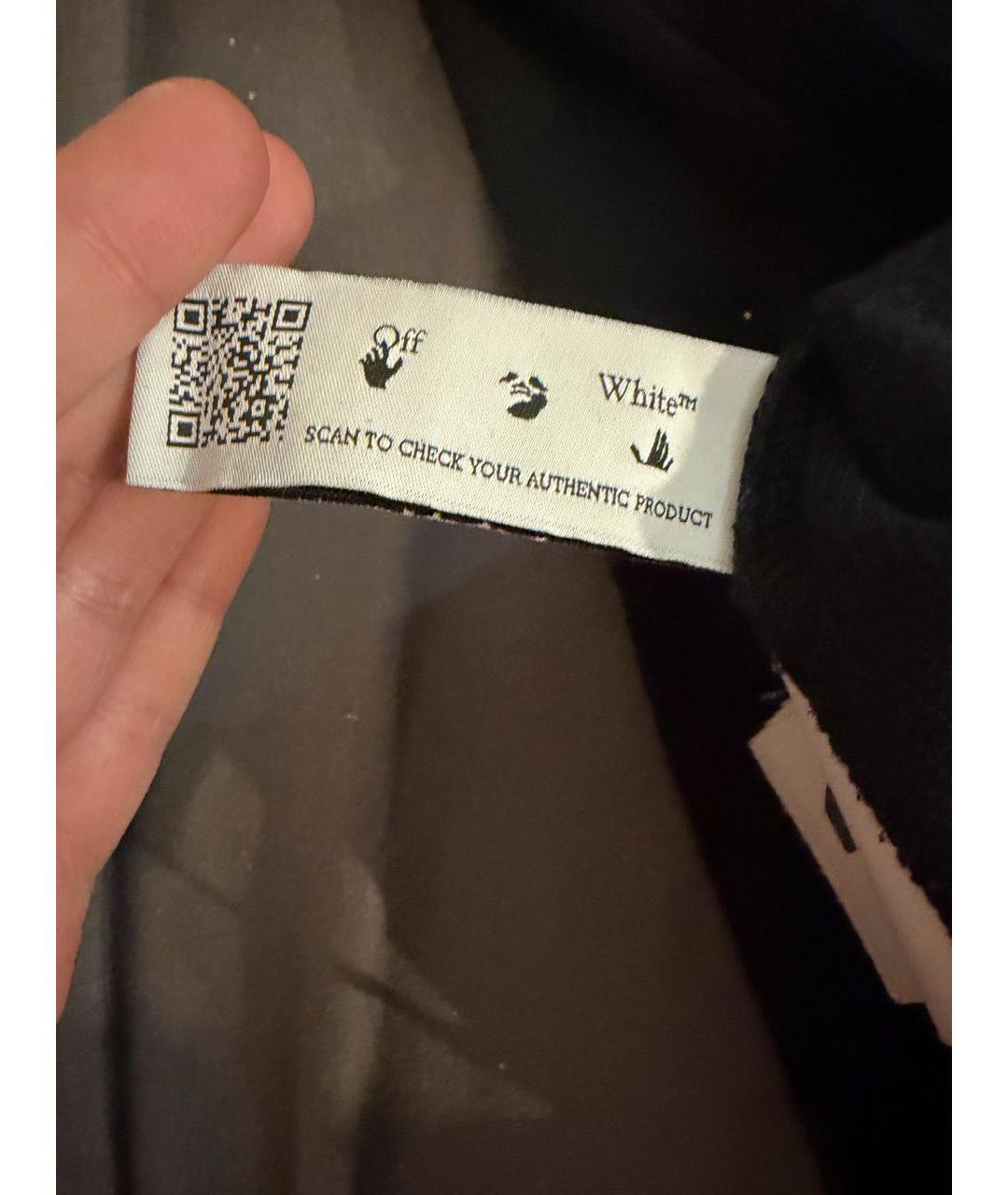 OFF-WHITE Черная хлопковая футболка, фото 4