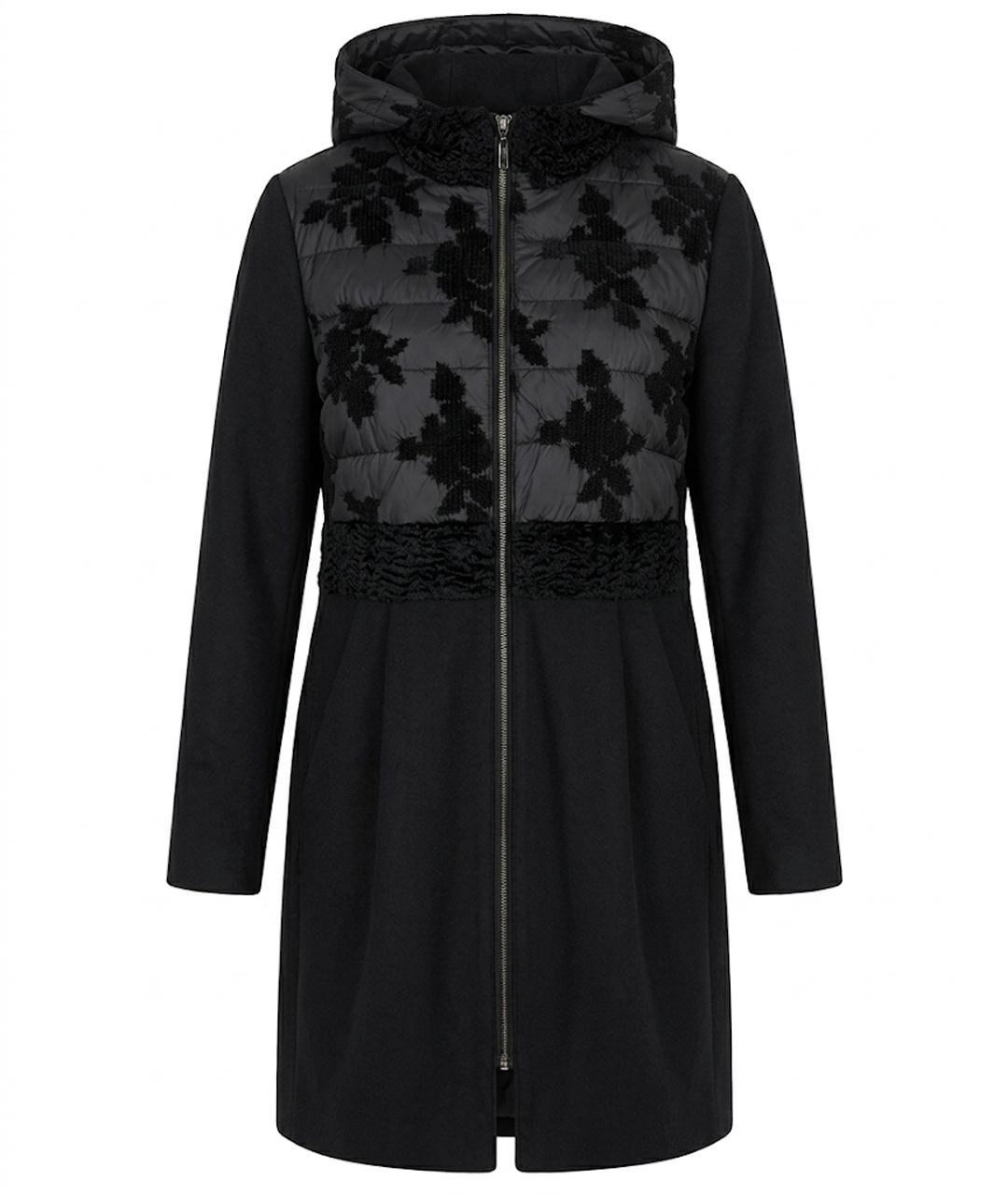 MOORER Черное шерстяное пальто, фото 1