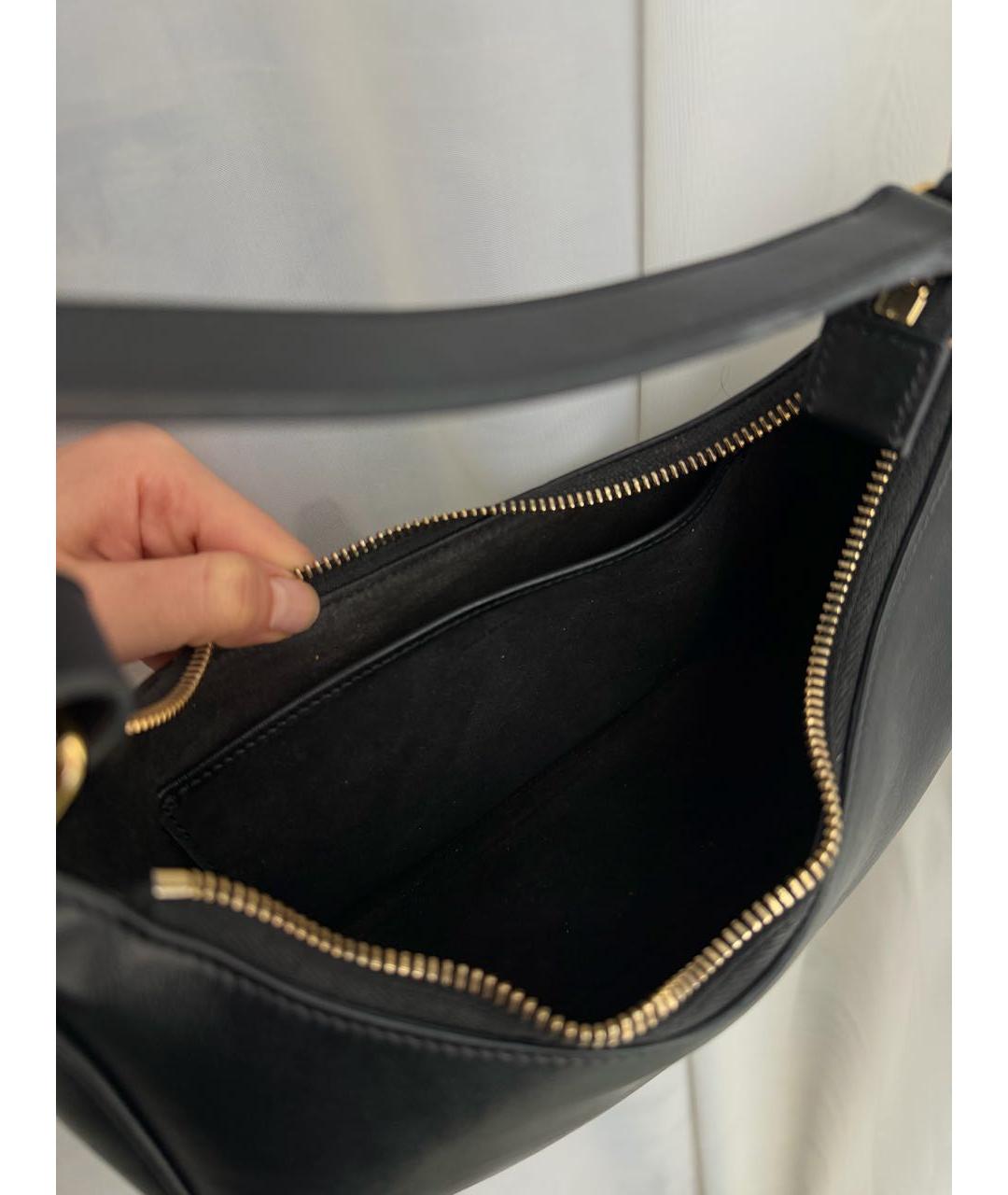 CELINE Черная кожаная сумка с короткими ручками, фото 6