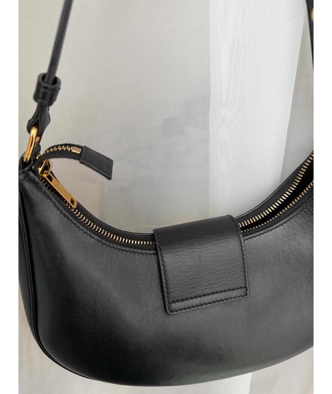 CELINE Черная кожаная сумка с короткими ручками, фото 7