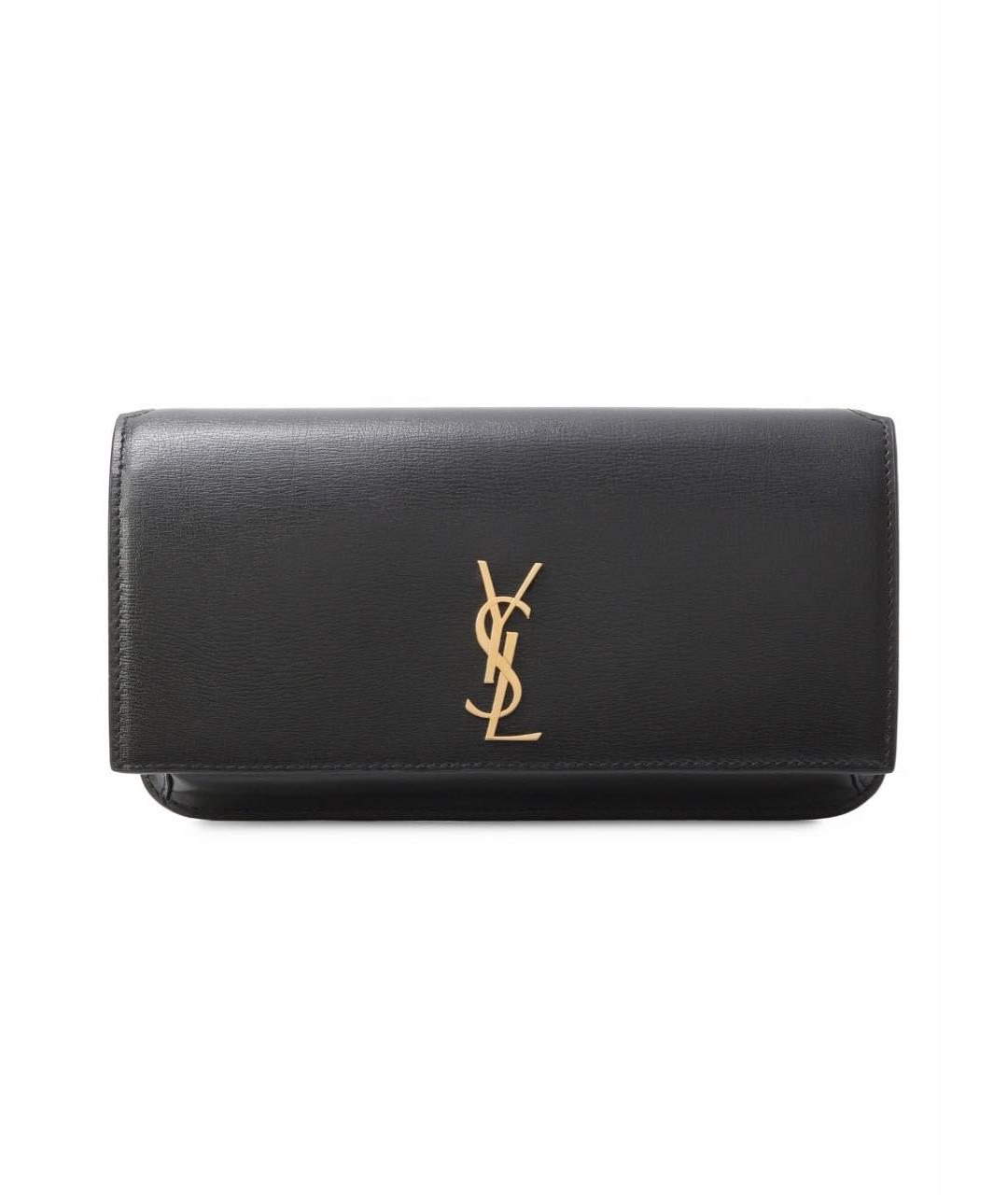 SAINT LAURENT Черная кожаная сумка через плечо, фото 8