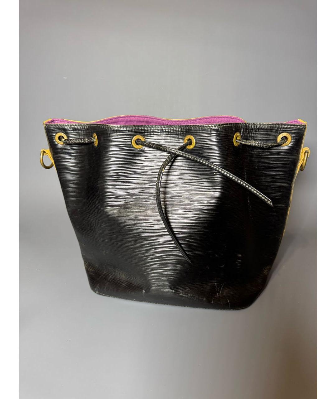 LOUIS VUITTON Черная кожаная сумка через плечо, фото 7
